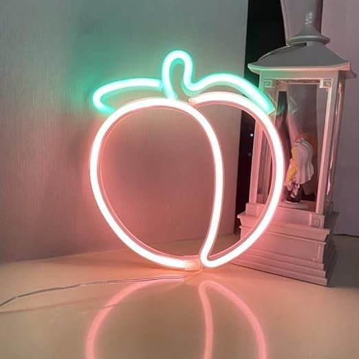 WE Neon Sign LED Neon Light Night Lamp Neon Night Light Peach Neon Light USB (Pink)