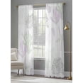 thumbnail image 3 of Vintage Sheer Curtains 84 Inch Long 2 Panels, Shells Coral Jellyfish Marine Life Pattern Pink Light Filtering Rod Pocket Curtains, Sheer Voile Drapes for Living Room Bedroom, 52"x84", 3 of 8