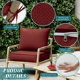 thumbnail image 3 of Kimunuk Outdoor Deep Seat Cushion Set, 24" x 24" x 6.5" Patio Furniture Chair Cushions Replacement for Sofa Couch, Burgundy, 3 of 6