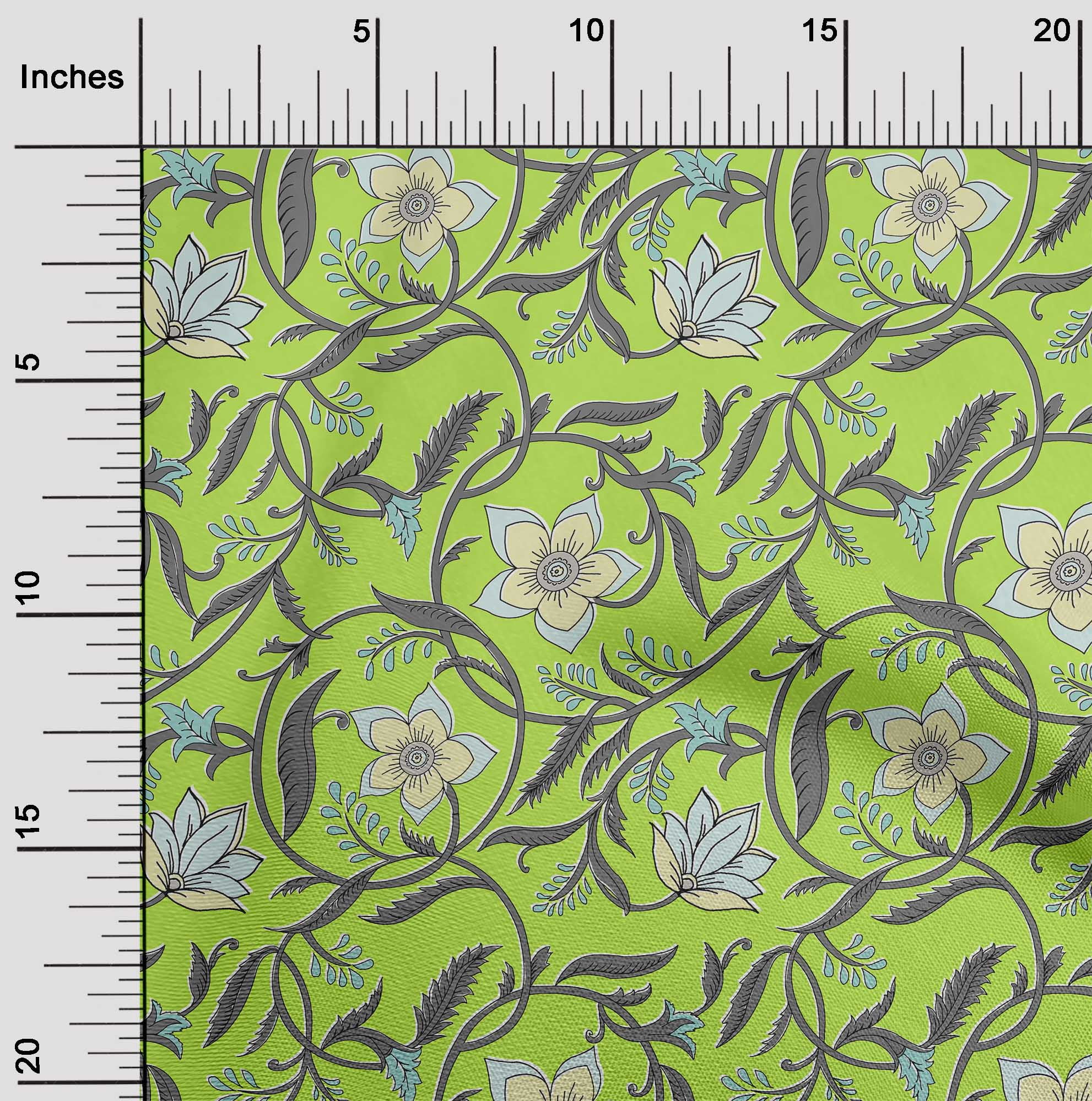 10 Fleurs En Chiffon à Coudre – Couleur Vert Néon, Diamètre 3.9 Cm – Neuves, Pour Customisation