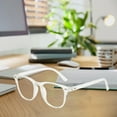 thumbnail image 4 of Eye Glasses Flat Lens Spectacle Frame Blue glasses Transparent Light Blocking for Women Clear, 4 of 8