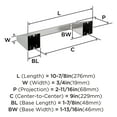 thumbnail image 5 of Amerock Blackrock Chrome 9 inch (229mm) Towel Bar, 5 of 7