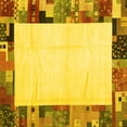 thumbnail image 1 of Ahgly Company Indoor Square Solid Yellow Modern Area Rugs, 8' Square, 1 of 4