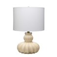 thumbnail image 1 of Benzara BM241094 Table Lamp wit Pot Bellied Body & Ribbed Pattern, Cream, 1 of 5