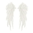 thumbnail image 1 of jifeng 2 Pièces Ange Ailes Appliques DIY Appliques Brodées pour Robe Robe Manteau Blanc, 1 of 9