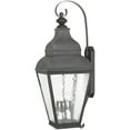 thumbnail image 6 of 13.75 inch 4 Light VPW Outdoor Wall Lantern Pendant Lighting Fixture with Clear Water Glass Shade backed with Hand Crafted Solid Brass material for patio, front porch, entryway and more, 6 of 6