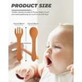 thumbnail image 3 of 10 Pcs Silicone Baby Spoons and Forks, Chewable Utensils for Self-Feeding, Kids Utensils for Over 6 Months Babies, 3 of 6