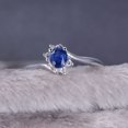 thumbnail image 4 of Inexpensive Sapphire with Diamond Engagement Ring on 10k White Gold, 4 of 4