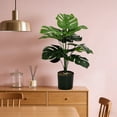 thumbnail image 4 of Artificial Monstera Potted Plant 63Cm Tall Simulation Green Plant With Black Pot For Office Living Room Home Decor, 4 of 7