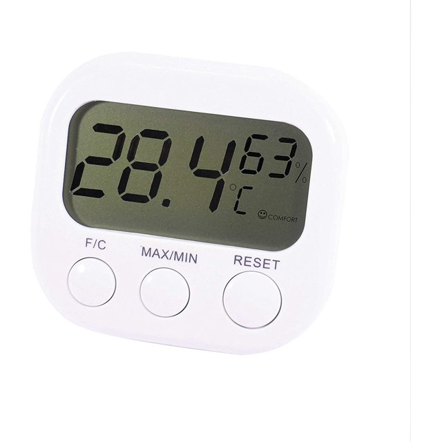 Termómetro digital LCD Perfecto para el invierno, Función higrómetro, Mide la humedad TUNC Sencillez