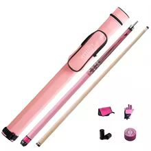 Prism-Pink-12.5-case-set, variant on Zokue Pink Pool Cue 11.5/12.5mm North American Hard Maple Shaft for billiards Cue Set