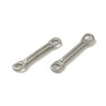 thumbnail image 2 of 100pcs 304 Stainless Steel Connector Charms Bar Links Stainless Steel color 10x2x1mm Hole: 1mm, 2 of 3