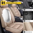 thumbnail image 3 of LAONNVIR Car Seat Covers for Toyota 4Runner 2003-2025:5 Seats Full Set Waterproof Leather Automotive Seat Protectors(Beige,5 Seats), 3 of 10