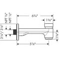 thumbnail image 3 of Hansgrohe 71412 Logis 5-7/8" Diverter Wall Mounted Tub Spout - Nickel, 3 of 3