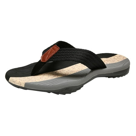 XDDST Shoes for Men Shoes Fashionable Flat Herringbone Slippers Summer Breathable Beach Sandals Flip Flops