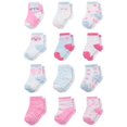 thumbnail image 1 of Baby Girls Assorted Color Designs 12 Pair Socks Set, Age 0-24 Months 12-24 Months, Kitty Design Collection, 1 of 3