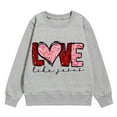 thumbnail image 4 of WOYY Big Girls Valentine's Day Sweatshirt Drop Shoulder Pullover Top, Sizes 8-9, 4 of 4