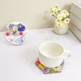 thumbnail image 2 of OOK Dried Flower Drink Coasters, Floral Resin Drink Cup Mat Non-Slip Cute Hexagon Coasters for Drink Coffee Table Wooden Desk Kitchen Bar Mugs Home Decor, 2 of 6