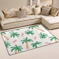 thumbnail image 2 of Palm Tree Footprints Pattern Memory Foam Area Rug 31"x20" Non Slip, Absorbent, Fade Proof for Living Room, Bedroom, Office, 2 of 7