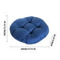 thumbnail image 4 of Summer Savings! Seat Cushions 40x40 Round Solid Color Imitation Linen Cushions Mantou Cushions Futon Cushions Blue, 4 of 7