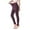 Dark Purple, variant on AWZXDE Women's High Waist Stretchy Yoga Leggings Solid Color Comfortable for Casual Wear and Exercise with High Elasticity Everyday Use Dark Purple,L