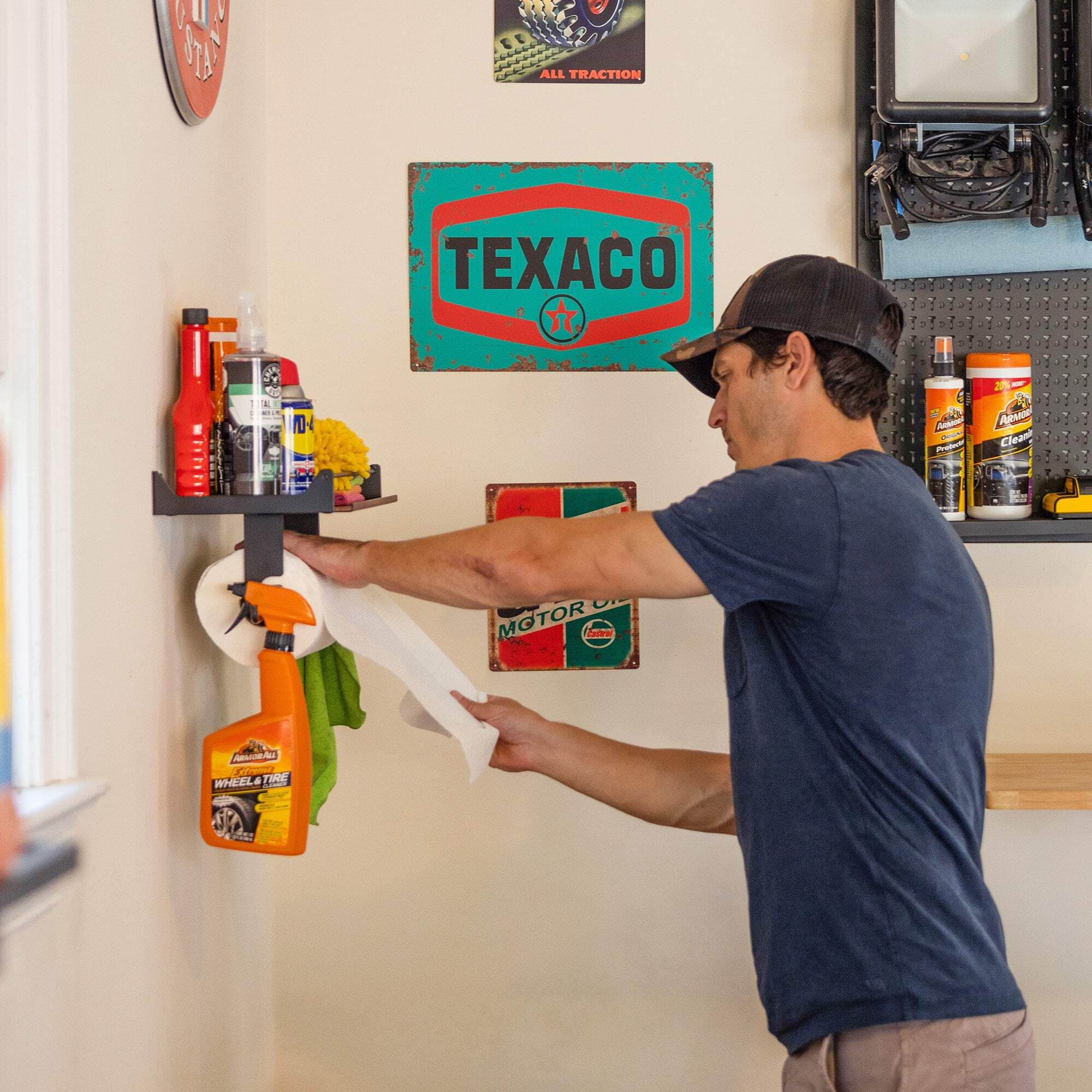 Shop Paper Towel Holder, Wall Mounted Garage Organization Must-Haves, Car Detailing Cleaning Supplies Storage