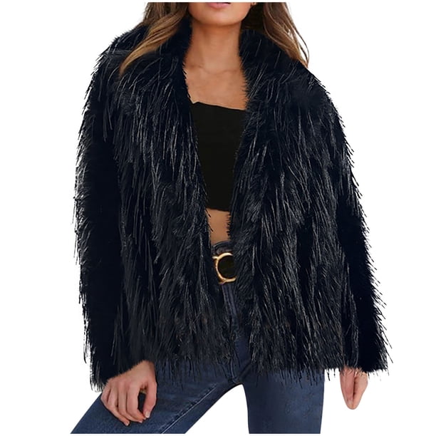 Chaquetas y abrigos casuales sin capucha de manga larga para mujer, de color sólido, cómodos y a la moda, de poliéster.