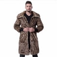 thumbnail image 2 of Abrigo cálido de invierno para hombre, abrigo de piel de moda informal, abrigo largo de piel gruesa, gabardina de gran tamaño para hombre, 2 of 6