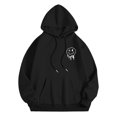 thumbnail image 1 of WILLBEST Sudaderas para Hombre, Sudadera con Capucha y Hombros Descubiertos con Estampado De Cara para Hombre, Sudadera Informal Holgada, Cómoda y A La Moda XXGrande, 1 of 3