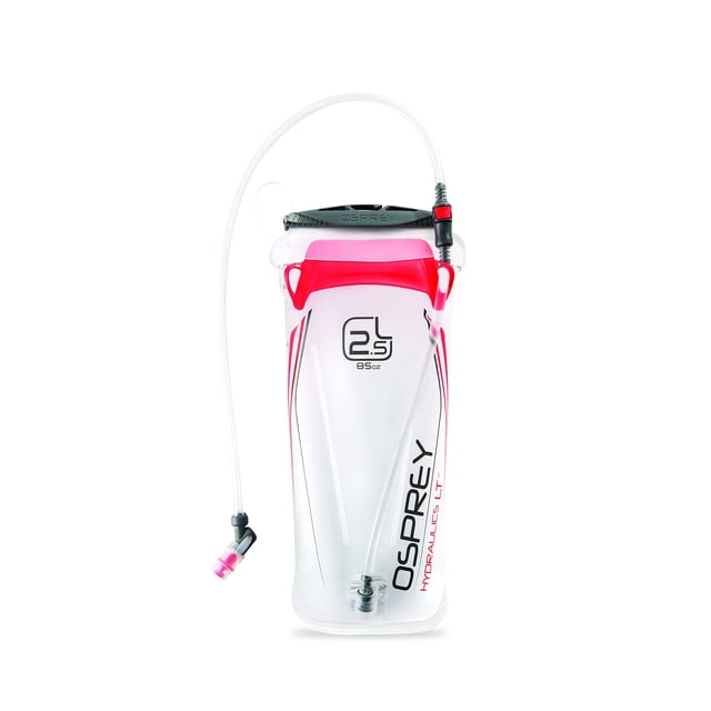 Depósito de agua Osprey Hydraulics LT de 2,5 litros con válvula de mordida, color rojo