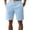 Z19Light Blue, variant on Linen Shorts for Men 7 Inch Inseam Casual Summer Vacation Beach Shorts with Pockets Elastic Waist Baggy Golf Short Light Gray M