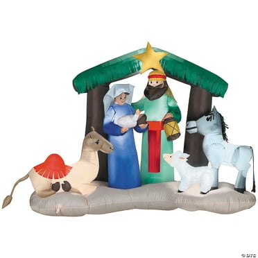 Gemmy SS882521G 78 in. Airblown Nativity Scene Inflatable Christmas Outdoor Yard Decor