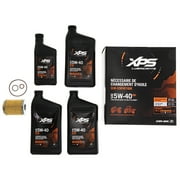 BRP 779256 Can-Am 4T 5W-40SAE Synthetic Blend XPS Oil Change Kit OEM Ski-Doo Rotax 450cc &