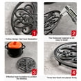 thumbnail image 3 of Cast Iron Rustproof Pot Stand Kitchen Tableware Mat Round Home Decor Flowerpot Base Holder Dinning Table Accessories Pan Pad (1pc,20cm,Round), 3 of 7