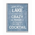 thumbnail image 3 of Stupell Industries Parade Crazy Funny Lake Party Blue Wood Texture Word Design Graphic Art Gray Framed Art Print Wall Art, 11x14, by Susan Ball, 3 of 5