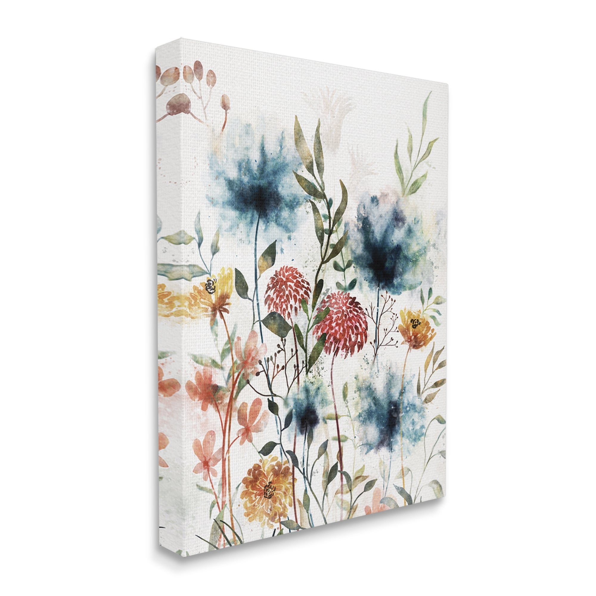 Stupell Industries Modern Flowers Dahlia Blooms Botanical & Floral Painting Gallery Wrapped Canvas Print Wall Art