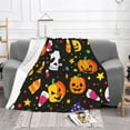 thumbnail image 3 of Halloween Throw Blankets Super Soft Blanket Halloween Bat Pumpkin Cozy Blanket for Bedroom and Living Room 50"X40", 3 of 6