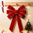 thumbnail image 5 of JeashCHAT Red Velvet Christmas Ribbon Roll, Decorative Wired Ribbon for Gift Wrapping, Christmas Tree Wreaths Decorations, Bow Making, 1.57 Inch x 9.84 Yards, 5 of 5