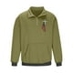 thumbnail image 4 of Blusa y camisa de manga larga con cuello alto para hombre, informal, con retazos, con cremallera y manga larga, 4 of 7