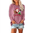 thumbnail image 2 of Qertyioot Sweat-Shirt d'Hiver pour Femmes Imprimé de Noël, Manches Longues Décontracté Col Rond Mode Pull, 2 of 5