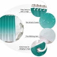 thumbnail image 6 of Teal Ombre Waterproof Fabric Shower Curtain,Turquoise White Gradient Modern Abstract Art Waterproof Fabric Shower Curtain for Bathroom Curtains Bathtubs Shower Curtains with 12 Hooks Stall 48x72in, 6 of 8