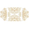 thumbnail image 1 of Calcomanías de pared con diseño de mandala bohemio y flores, decoración de bordes, arte de bricolaje, calcomanías de pared de PVC, pegatinas de pared extraíbles y murales, decoración de pared para, 1 of 8