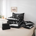 thumbnail image 6 of Homewish Piano Violin Saxophone 7pcs Bedding Comforter Set for Teens Boys Girls,Music Melody Queen Bedding Sets Super Cozy,Musical Notes Queen Sheet Sets,Breathable Home Decor,Reversible, 6 of 8