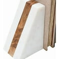 thumbnail image 5 of Marble Geometric Bookends with Wood Inlay, White Marble Geometric Bookends with Wood Inlay, White, 5 of 7