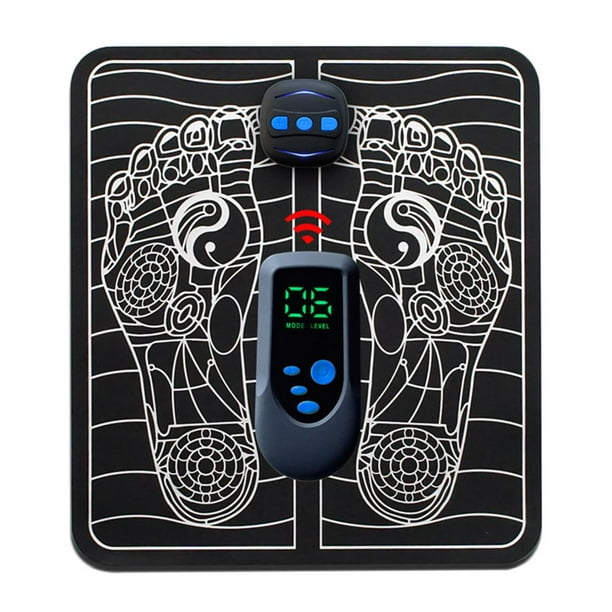 Masajeador de pies eléctrico portátil, plegable, con 6 modos de masaje para piernas. Mando a distancia B