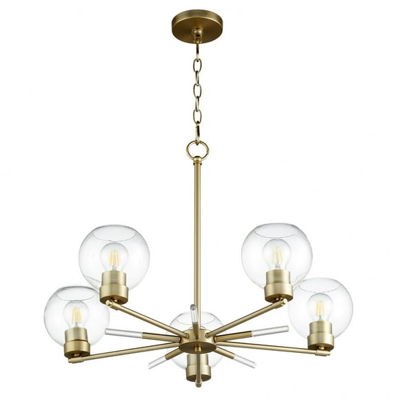 6317-5-80 Quorum Lighting Voln - 5 Light Chandelier-20.5 Inches Tall and 28 Inches Wide     -Traditional Installation