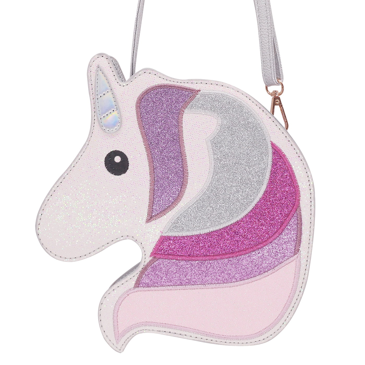 HDE 3D Glitter Unicorn Crossbody Purse Bag for Teens Girls Women