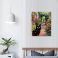 thumbnail image 4 of Chilfamy Retro Garden Cat Canvas Wall Art Funny Floral Cat Wall Art Prints Canvas Wall Art Rustic Farmhouse Landscape Wall Decor Eclectic Preppy Aesthetic Room Decor 16x20 in/12x16 in, 4 of 5