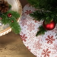 thumbnail image 3 of Northlight Glitter Snowflake Mini Burlap Christmas Tree Skirt - White - 20", 3 of 7