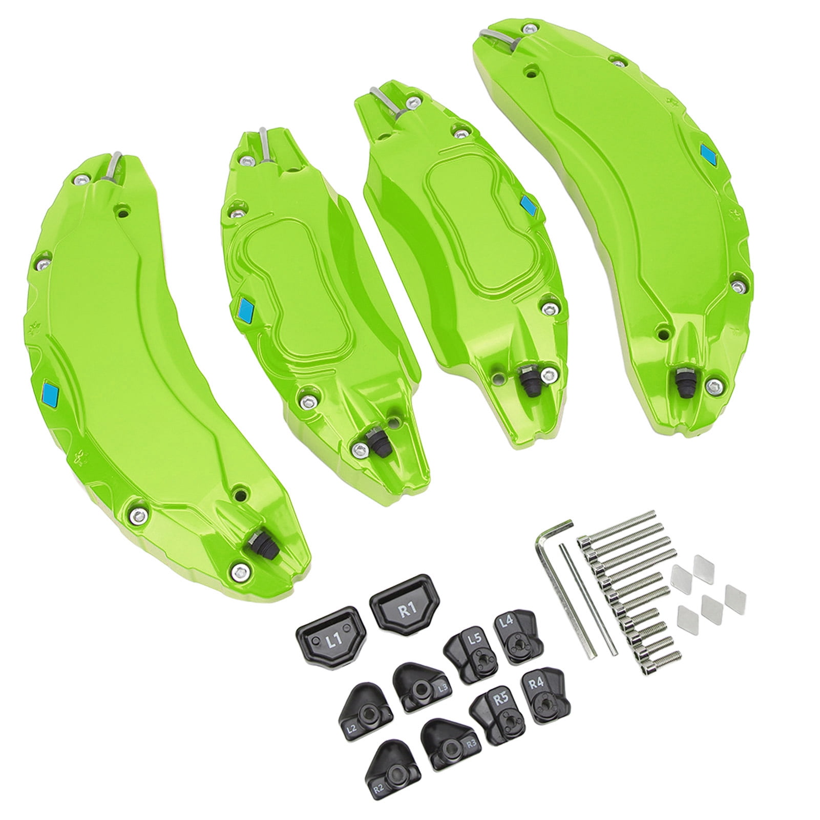 Remklauwafdekking, 2 Stuks Auto Universele Schijfremklauwafdekking, Rode Aluminiumlegering Links Rechts Remklauwafdekkingen, Remklauw Nephoezen voor Wielbescherming (M